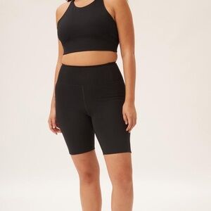 Girlfriend collective Essential Bike Shorts High Rise Waist Black Size XS